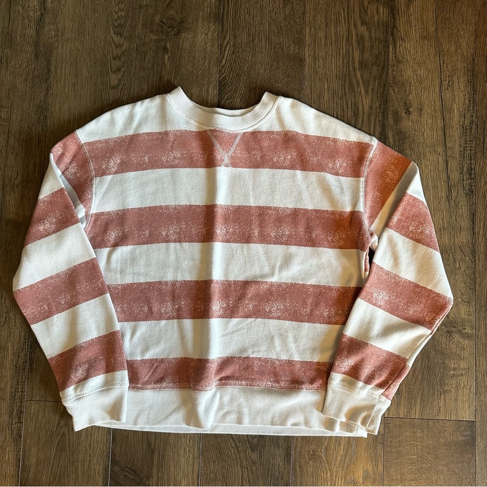 So Junior Oversized Striped Sweatshirt Size L